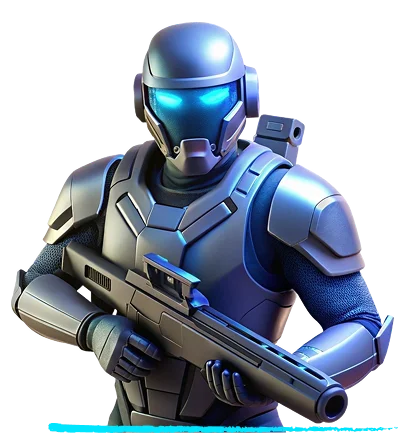 futuristische soldaat geavanceerd pantser wapen